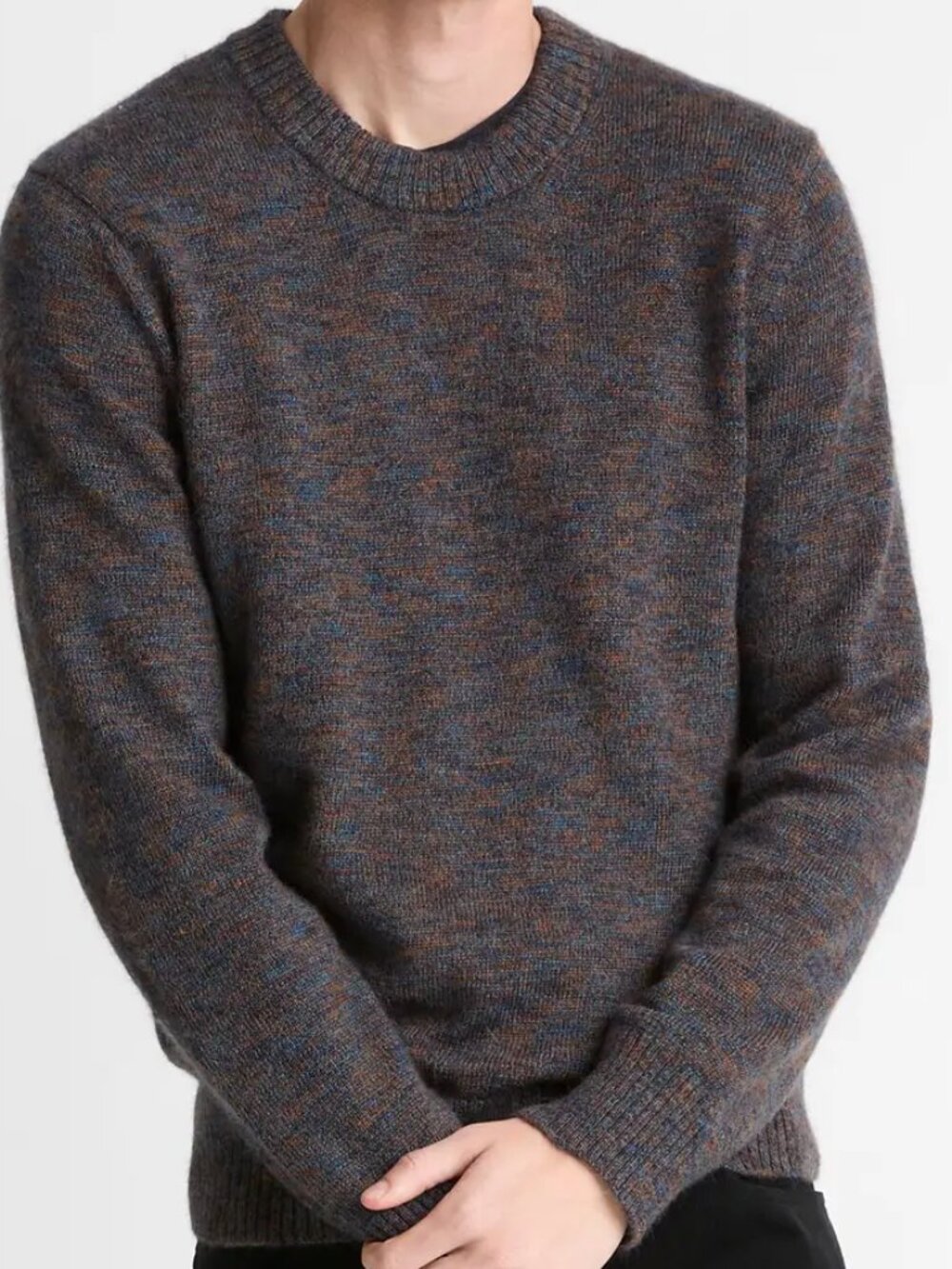 Vince Multi Mix Alpaca Merino Wool Italian Yarn Sweater Crewneck Size L $498 NWT